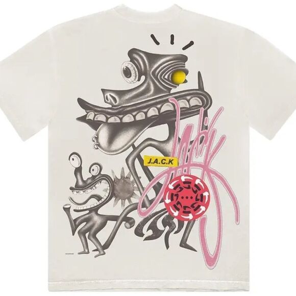 Cactus Jack by Travis Scott Mens Artifacts T-Shirt CJJ1-SS01 Natural Size XL NWT - Picture 3 of 8